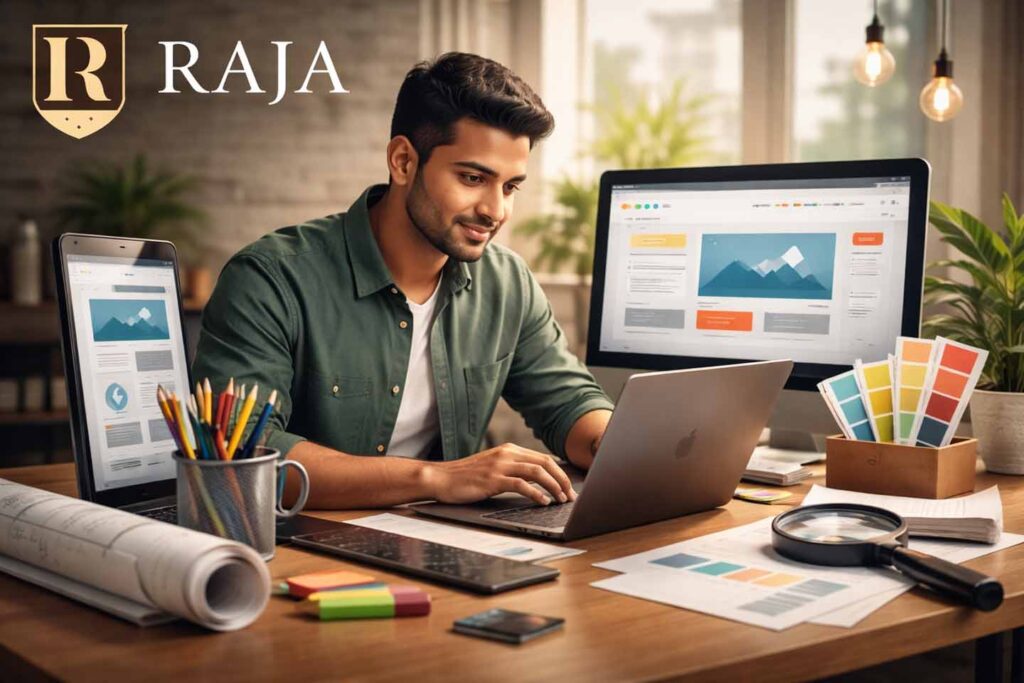 A professional comparison chart showing the differences between "design my own website" DIY builders and custom website design services