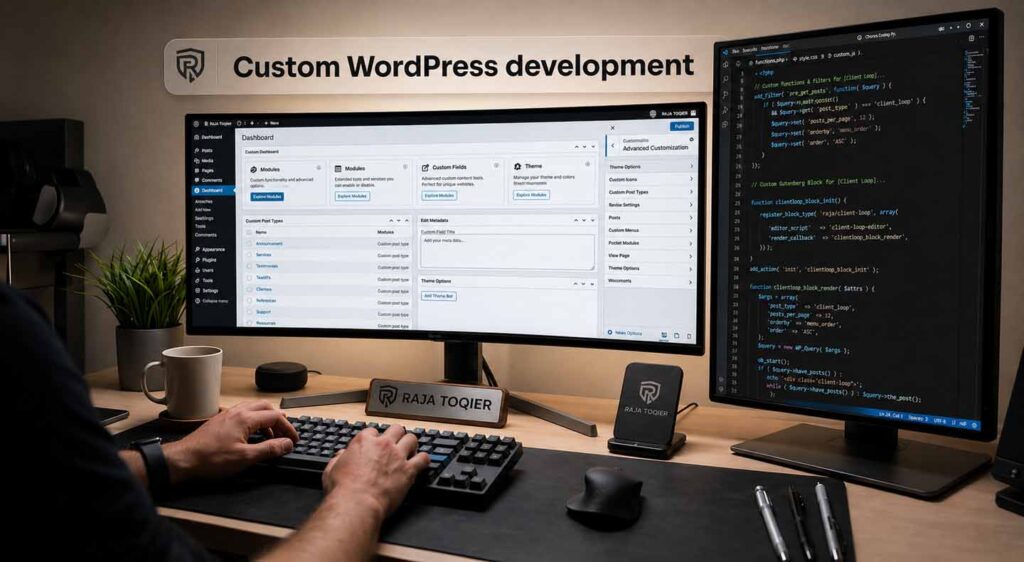 Custom WordPress development workflow for scalable website growth