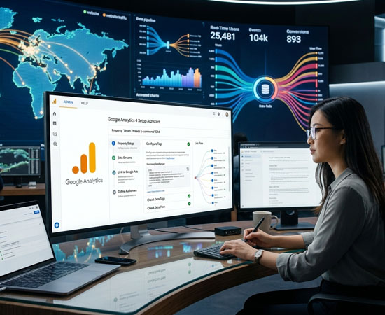 Google Analytics setup dashboard