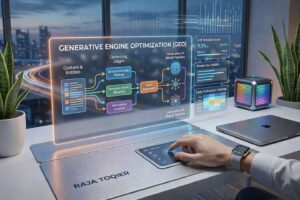 Infographic illustrating the differences between traditional SEO and Generative Engine Optimization (GEO).