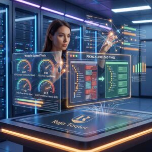 Professional website speed test performance analysis dashboard