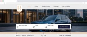 Enterprise rental website interface