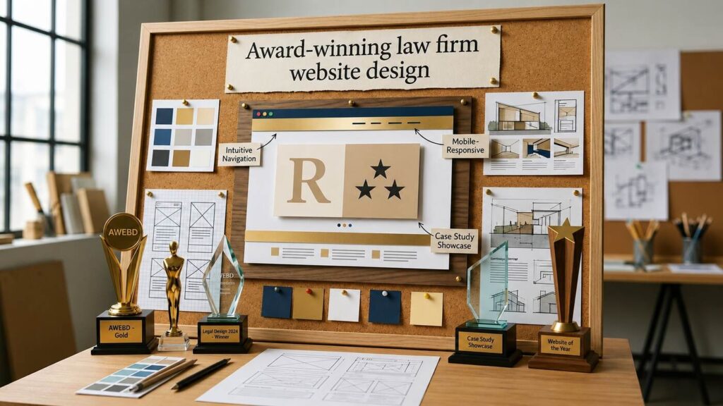 Award-winning law firm website design showcasing professional attorney bios and clear calls to action
