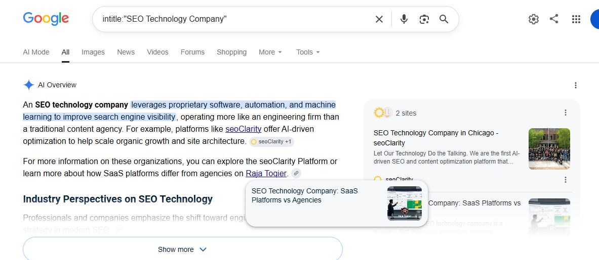 SEO Technology Company