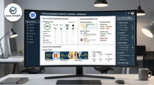 seo for google business profile dashboard showing NAP consistency, review management, and Google Posts checklist for local search ranking